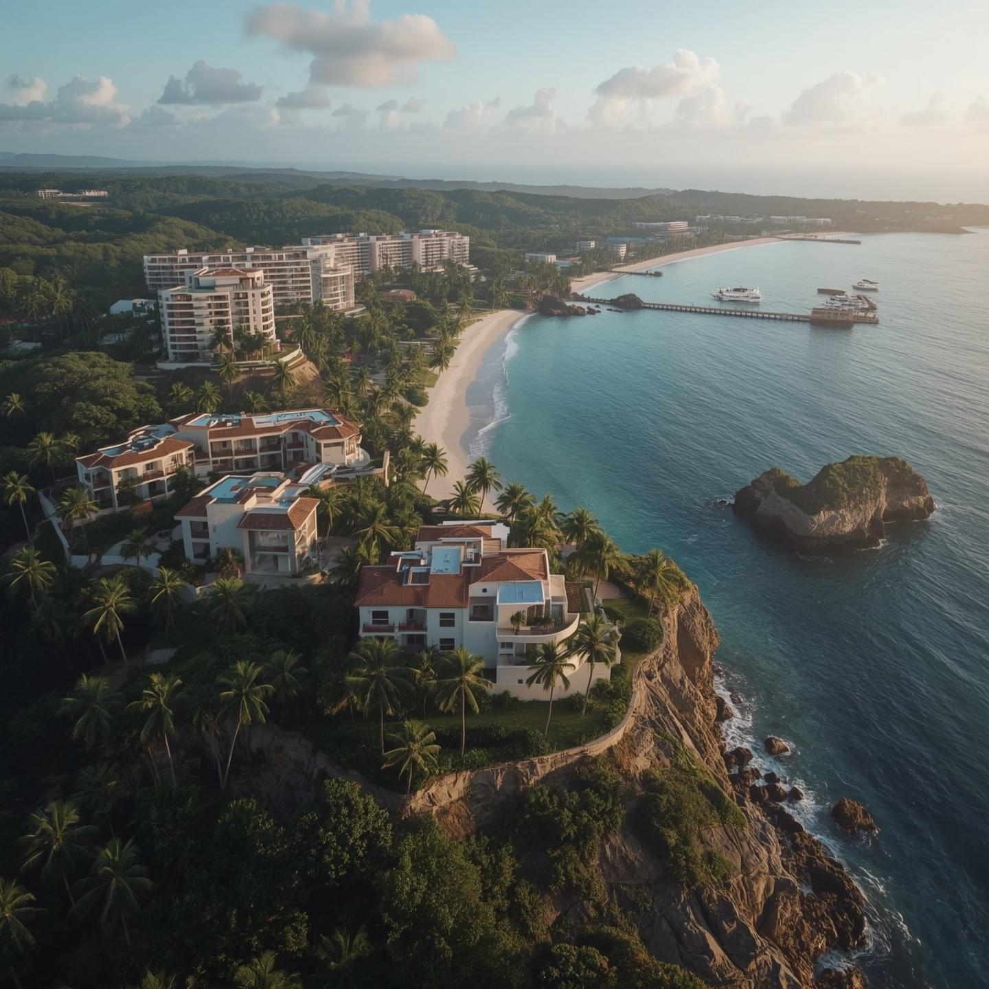 Caribbean beachfront hotel – tokenized property concept